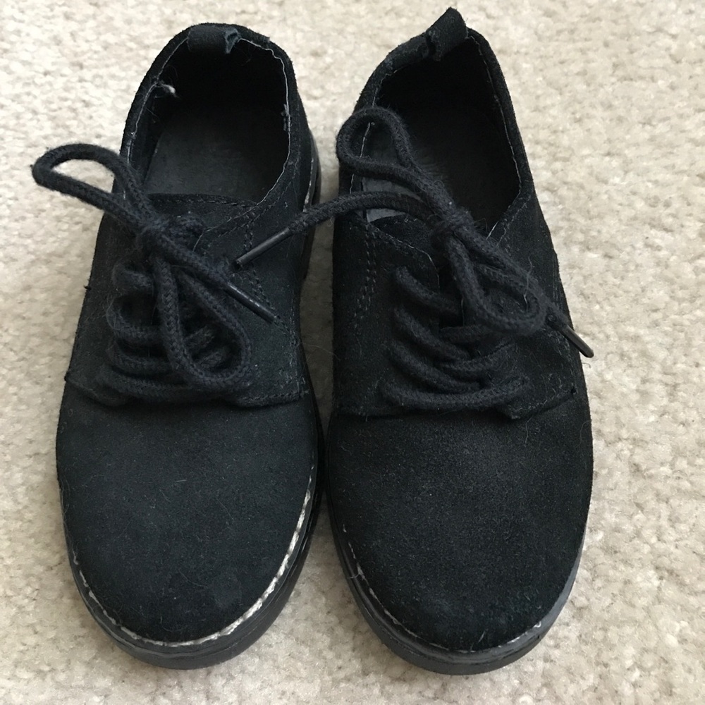 Gymboree black suede dress shoes size 8 toddler
