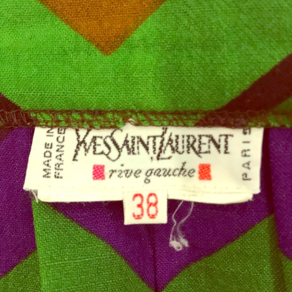 Yves Saint Laurent vintage plaid skirt.