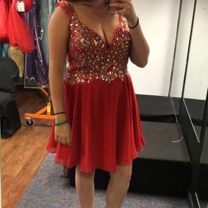 Red homecoming dress