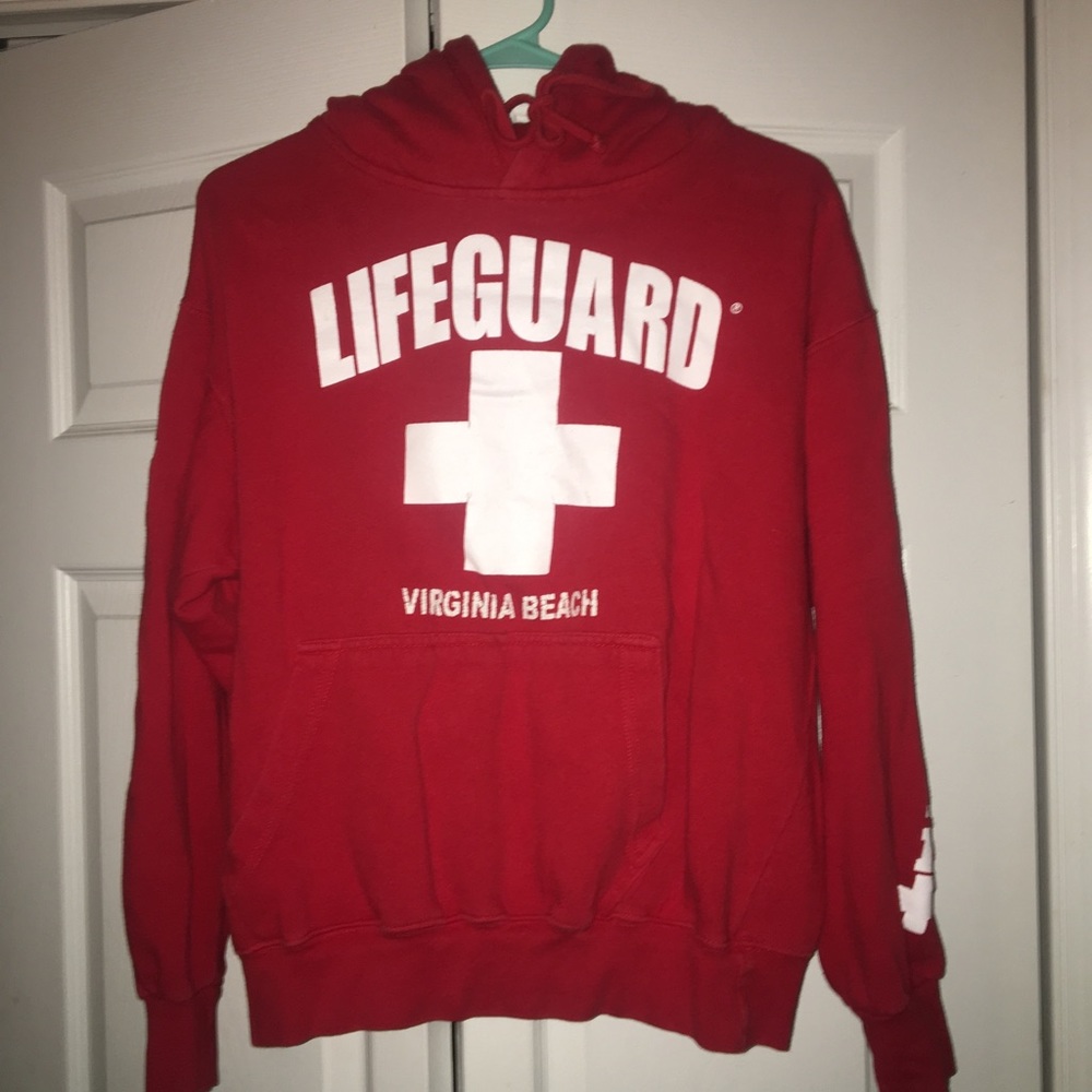 Red lifeguard hoodie