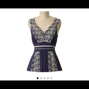 Anthropologie Anthurium Floreat Top