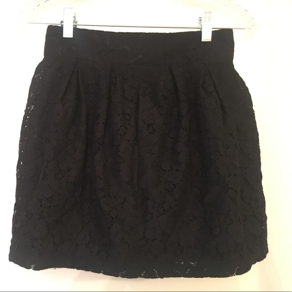 Forever 21 Mini Black Lace Skirt