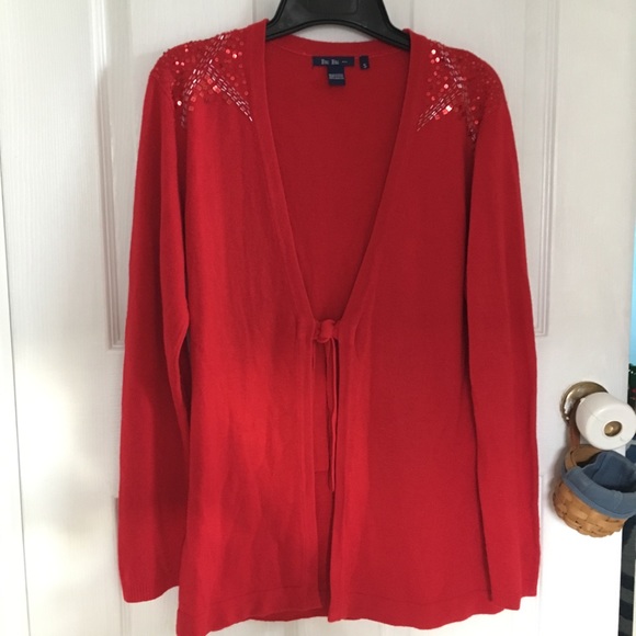 Red BLING open cardigan - Picture 1 of 3