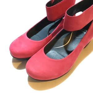 DANSKO red lulu nubuck shoes