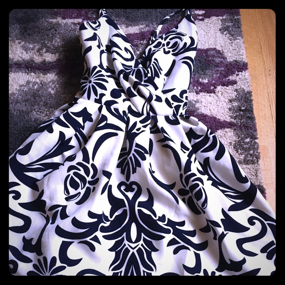 Blue and White babydoll dress