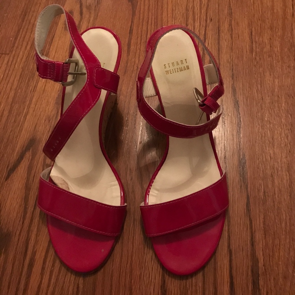 Stuart Weitzman Magenta Wedges