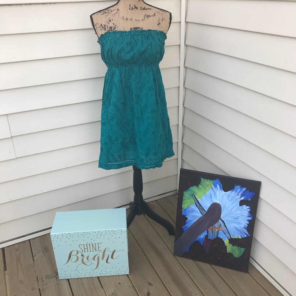 Green Embroidered Dress