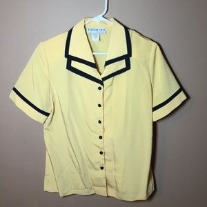 Vintage sailor collar button down blouse Vintage sailor collar button down blouse