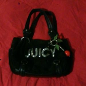Juicy couture black suede purse