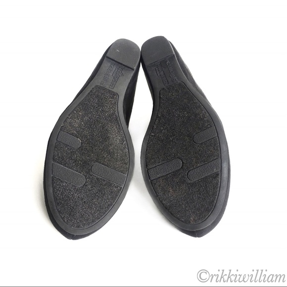 Black Fergalicious Dreamer Wedge Platform Pumps - Picture 8 of 8