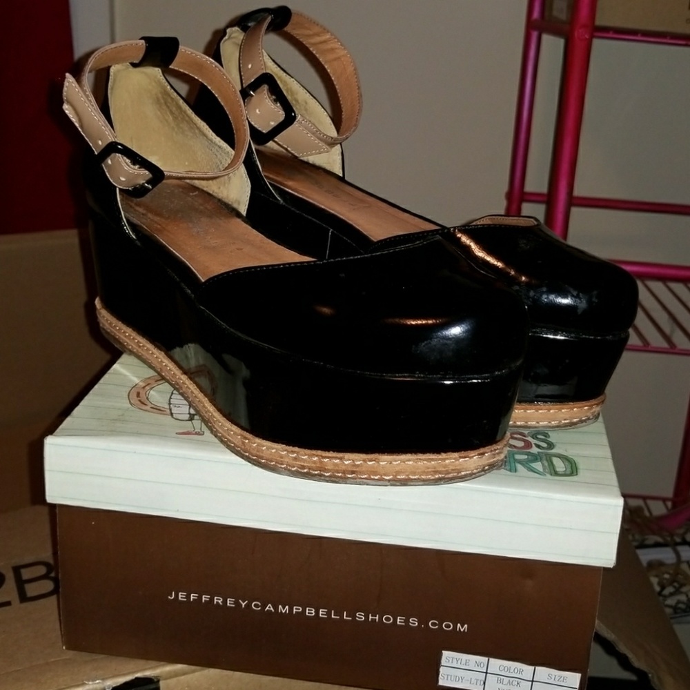 Jeffrey Campbell Patent D'Orsay Wedge Mary Jane