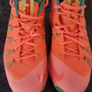 Nike Lebron James orange/pink/green size 13