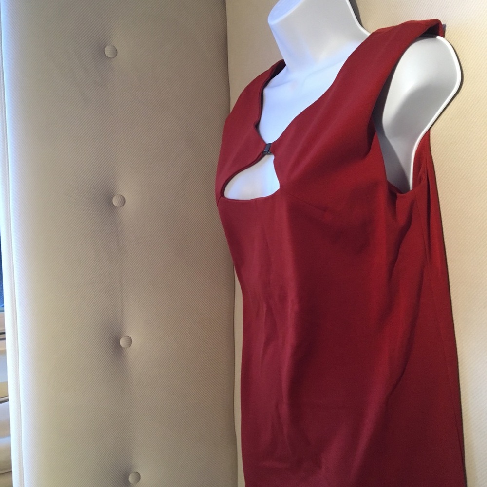 Max Studio - rust orange sleeveless dress - Picture 3 of 6