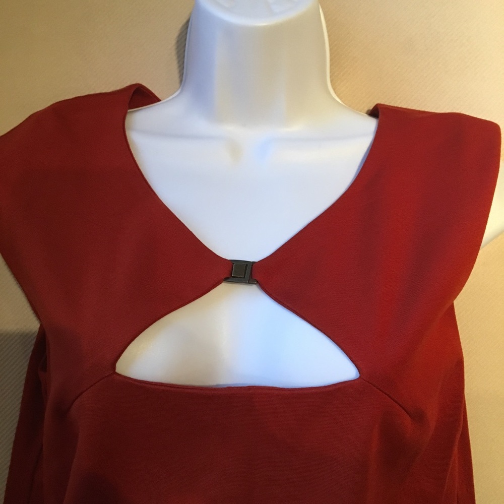 Max Studio - rust orange sleeveless dress - Picture 4 of 6
