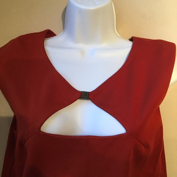 Max Studio - rust orange sleeveless dress - Picture 4 of 6