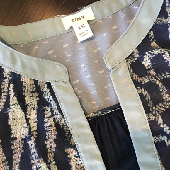 SALE Anthropologie TINY navy print top sz XS - Picture 6 of 6
