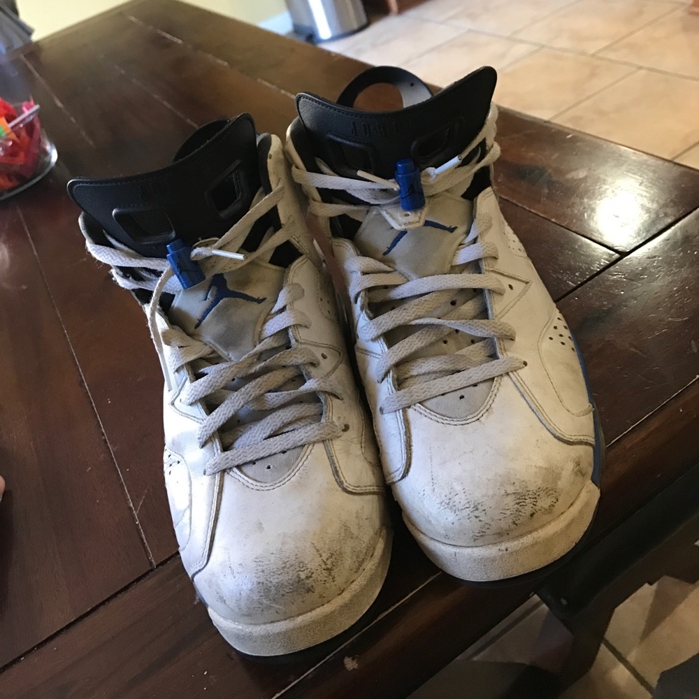Sport blue 6's made by Jordan