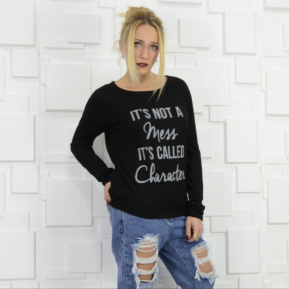 🔴LAST 1🔴 "NOT A MESS" SWEATSHIRT TOP - Picture 4 of 4