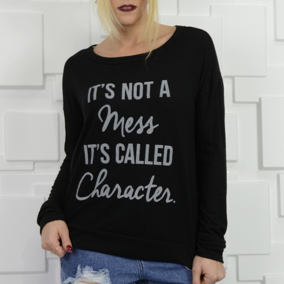 🔴LAST 1🔴 "NOT A MESS" SWEATSHIRT TOP - Picture 2 of 4