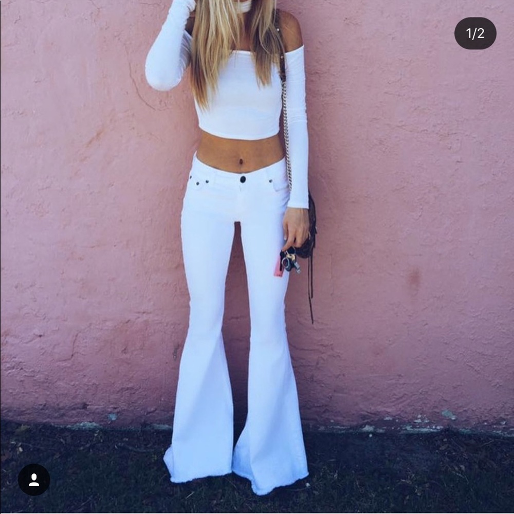 Free People Super Flare Denim Jeans