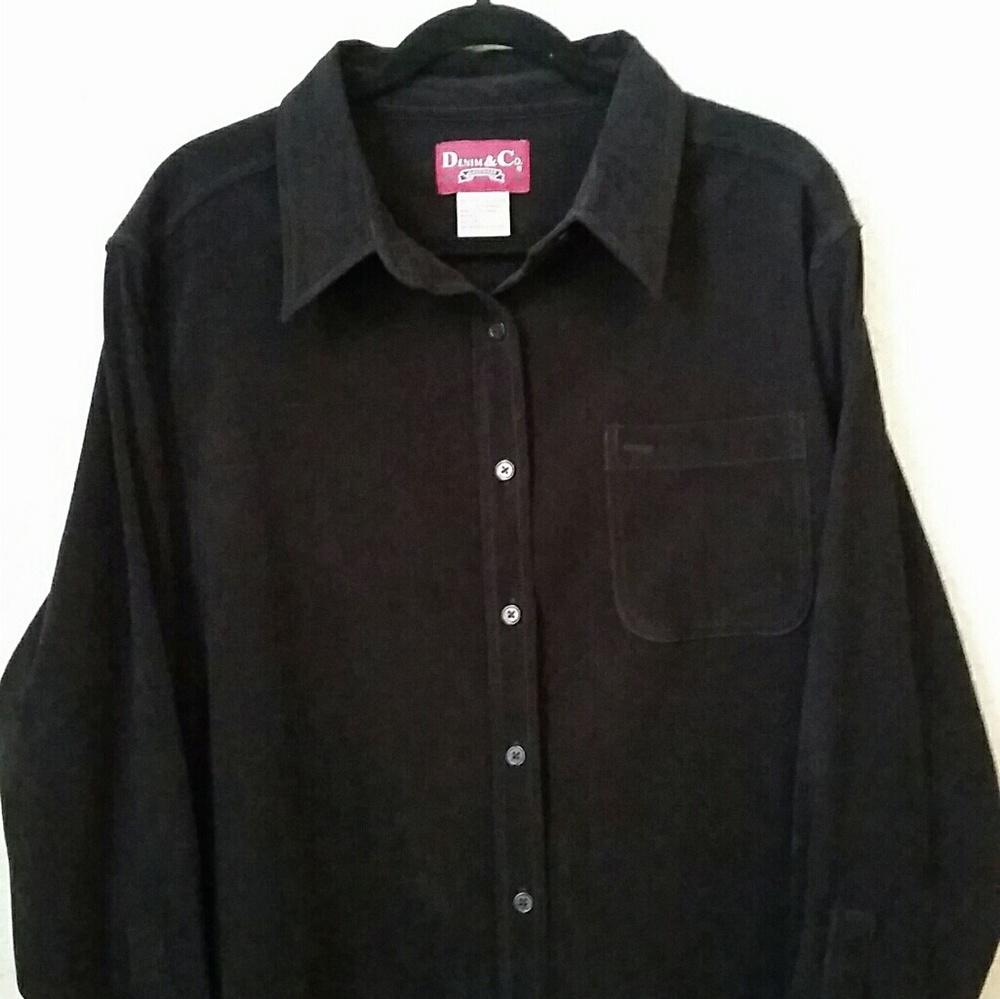 DENIM & CO JEANS WEAR SUEDE SHIRT JACKET EGPC