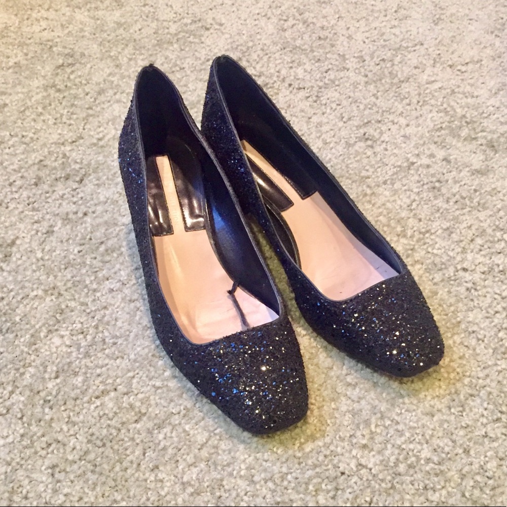 ZARA basic glitter heels