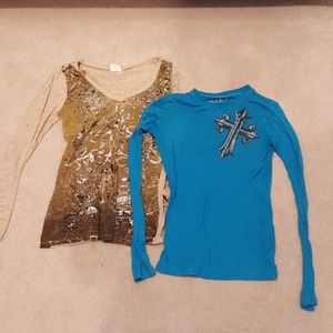 Rock and Roll Cowgirl long Sleeves Tops