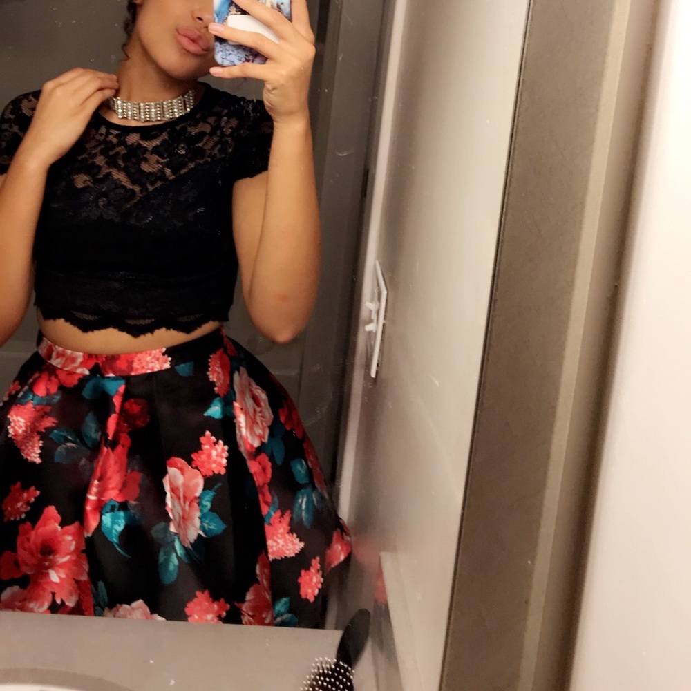 Two piece formal dress ready to ship ! Two piece