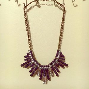 Navy blue statement necklace