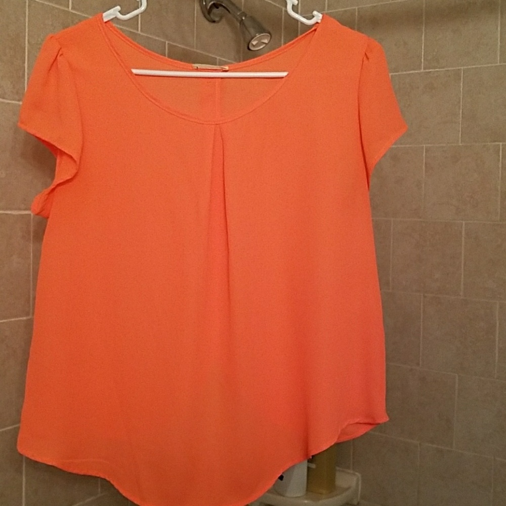 Neon orange blouse