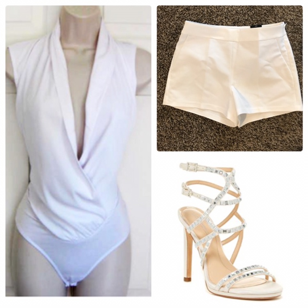 Bebe white bodysuit. NWOT only tried on. Size XS