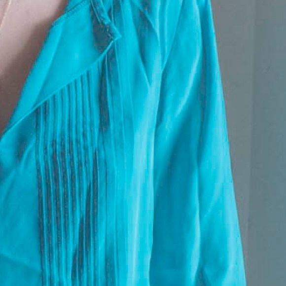 Teal long-sleeve dress - Picture 3 of 3