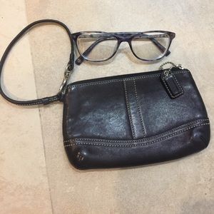 Coach leather wristlet