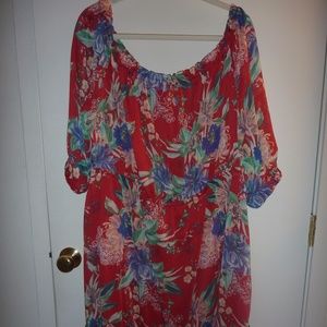 Beautiful Ava & Viv Chiffon Floral Dress Size 3X