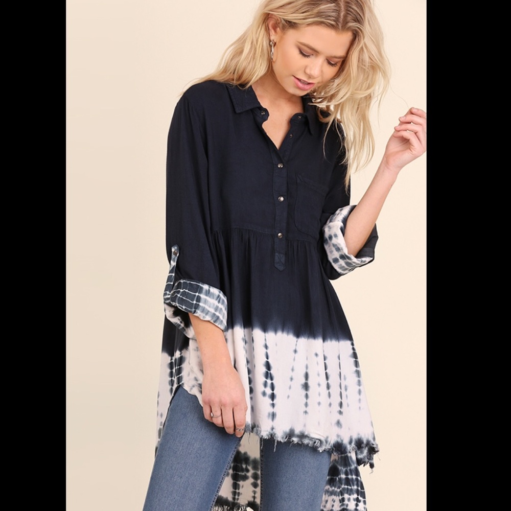 Tie dye button down