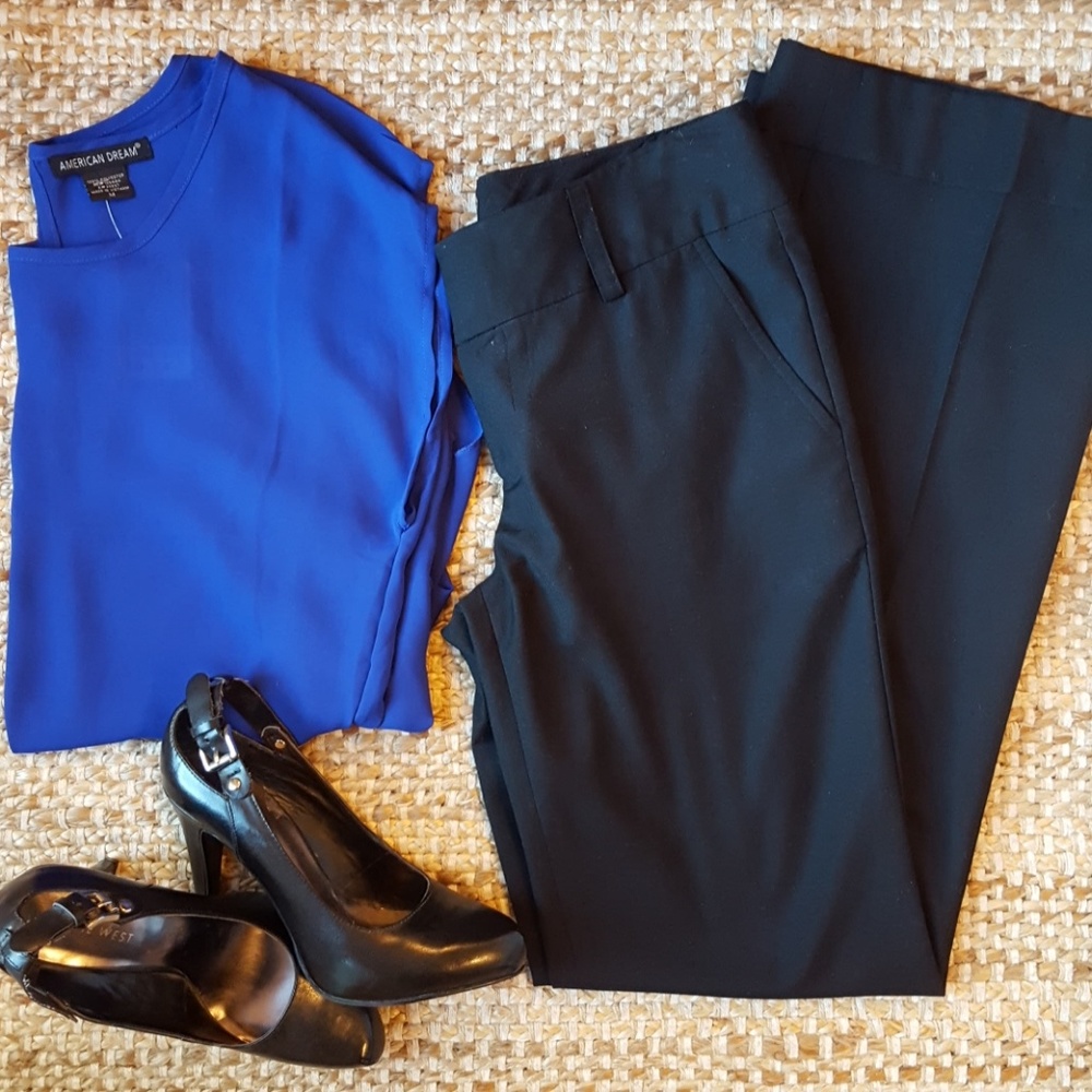 Black cuffed trousers