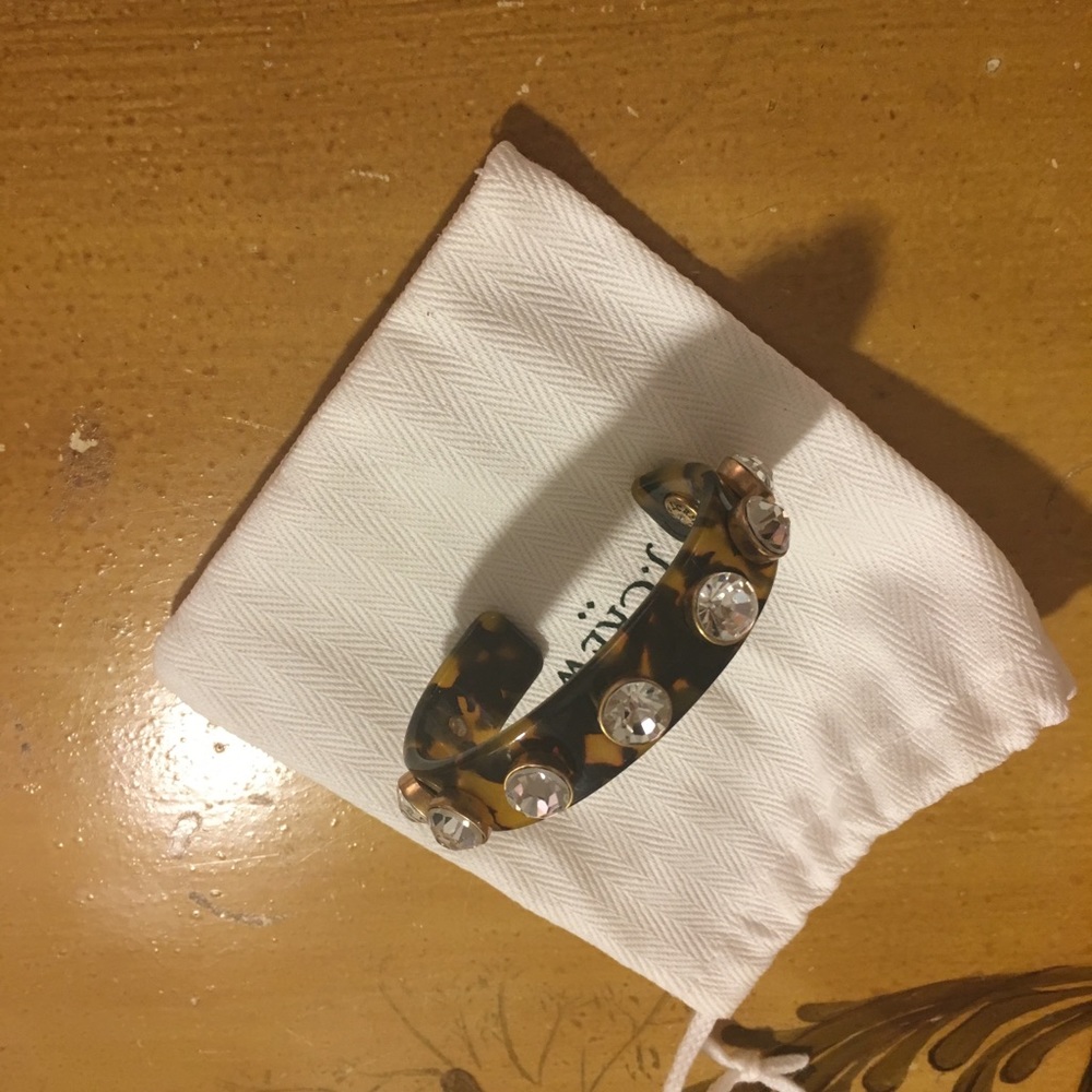 Brand new tortoise and rhinestone J Crew bracelet