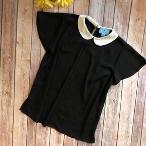 cece peter pan collar top