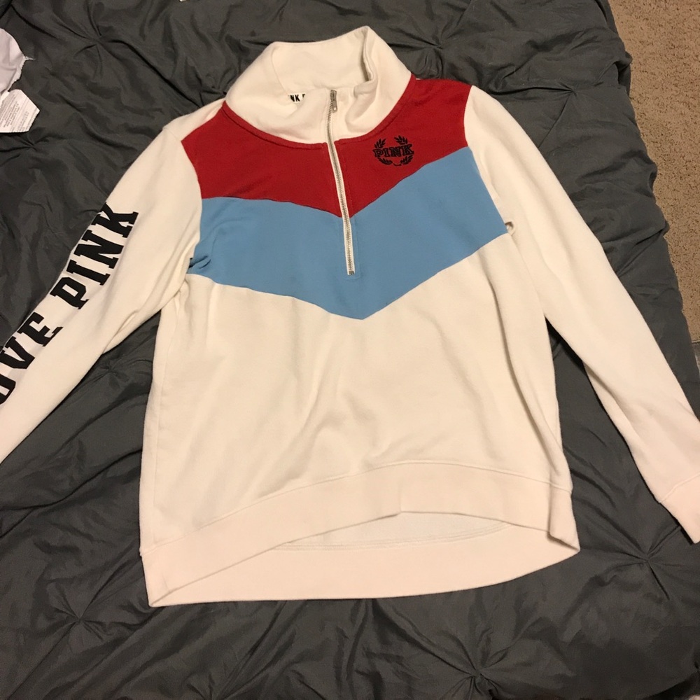 Pink quarter zip
