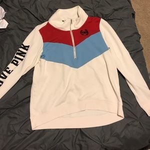 Pink quarter zip