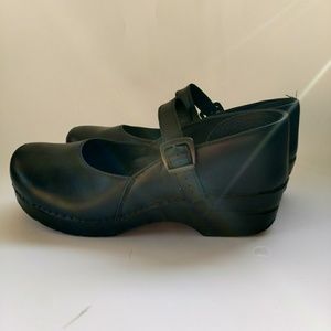 Dansko black leather mary janes