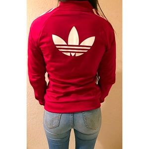 ADIDAS ORIGINAL TRACK JACKET • GIRLS L WOMENS XS-S