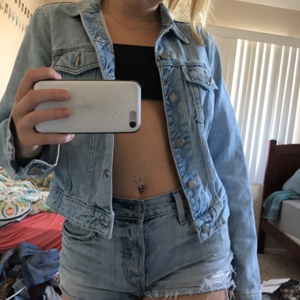 Vintage DKNY light wash denim jacket