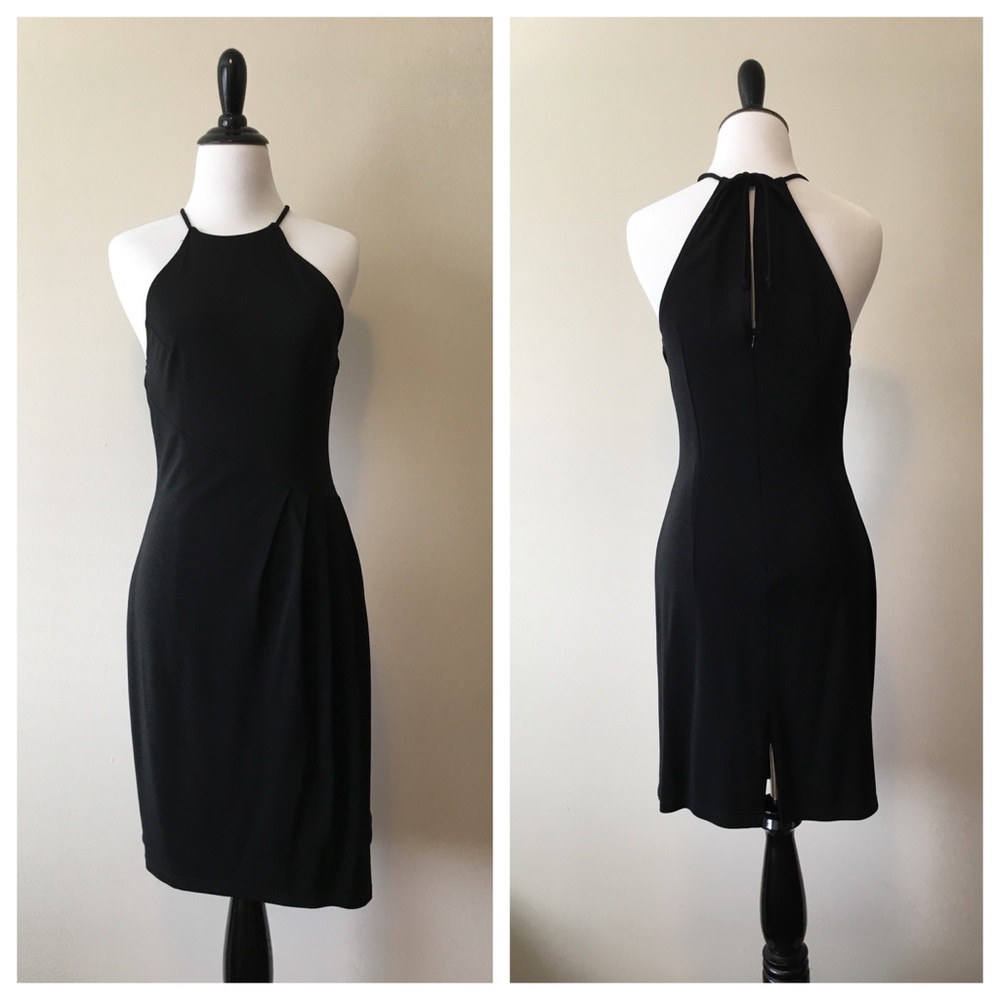 ***SOLD***Georgiou Studio Black Halter Dress