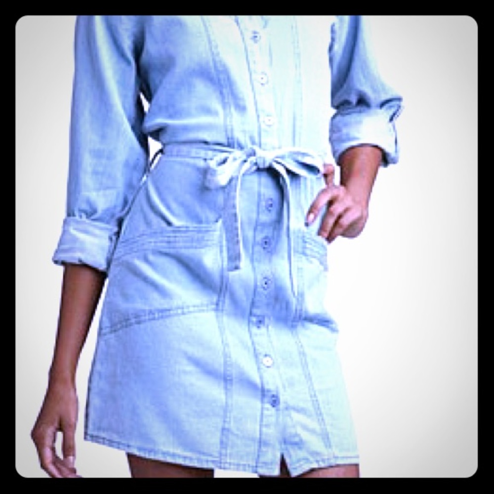Blue buttoned down dress!
