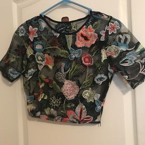 Floral mesh shirt Floral mesh shirt