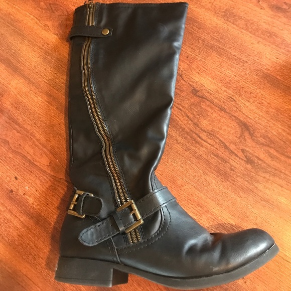 Black over the calf boots - Picture 1 of 2