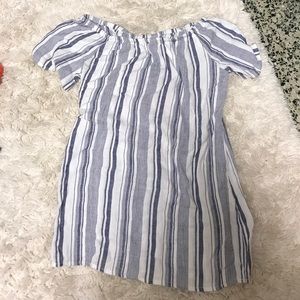 Striped off the shoulder dress