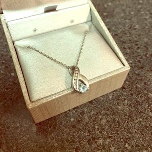 Zales Diamond and Topaz Necklace