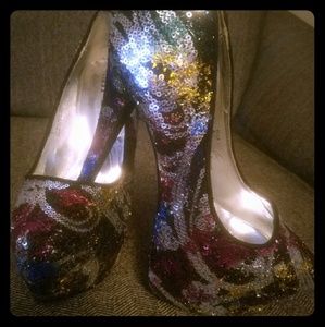 Sequined heels